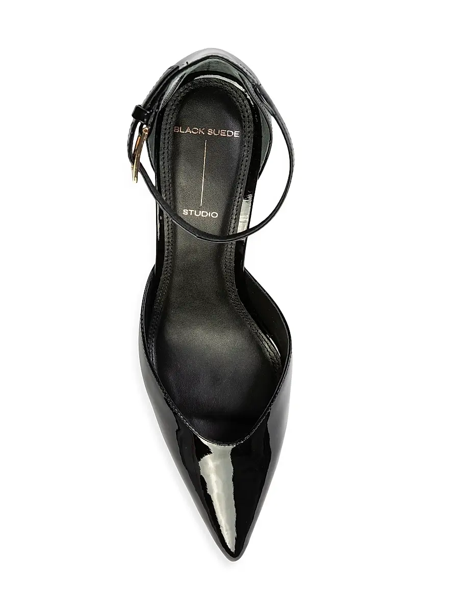 Black Suede Studio Women's Darcie 80MM Patent Pumps | Thumbnail 5 Black Suede Studio Women's Darcie 80MM Patent Pumps | Thumbnail 5