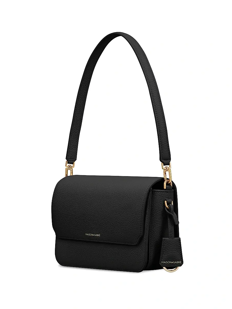 MAISON de SABRÉ Women's Medium Leather Flap Shoulder Bag | Thumbnail 5 MAISON de SABRÉ Women's Medium Leather Flap Shoulder Bag | Thumbnail 5