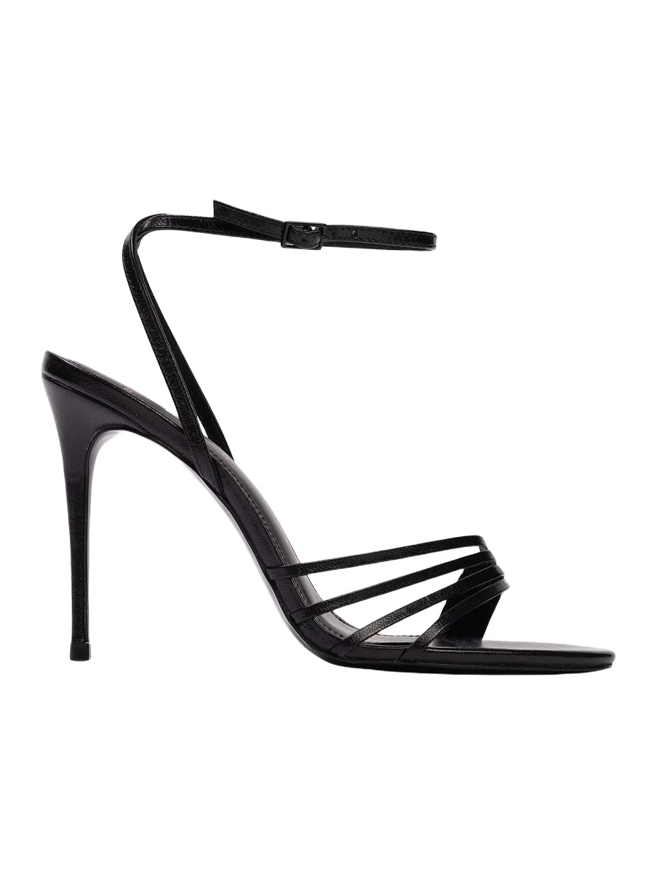 Black Suede Studio Women's Ella 100MM Leather Sandals