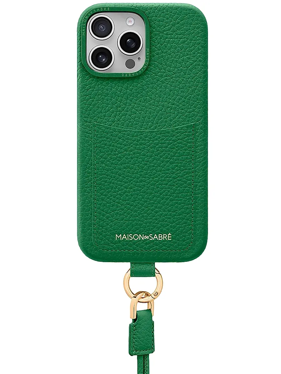 Maison de Sabre Sling Phone Case (iPhone 16 Pro) - Emerald Green | Thumbnail 2 Maison de Sabre Sling Phone Case (iPhone 16 Pro) - Emerald Green | Thumbnail 2