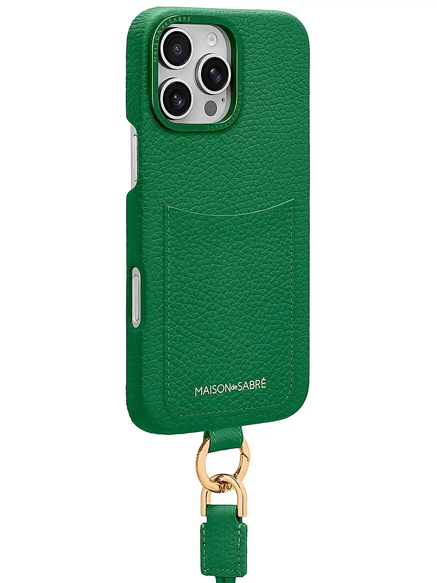 Maison de Sabre Sling Phone Case (iPhone 16 Pro) - Emerald Green | Thumbnail 3 Maison de Sabre Sling Phone Case (iPhone 16 Pro) - Emerald Green | Thumbnail 3