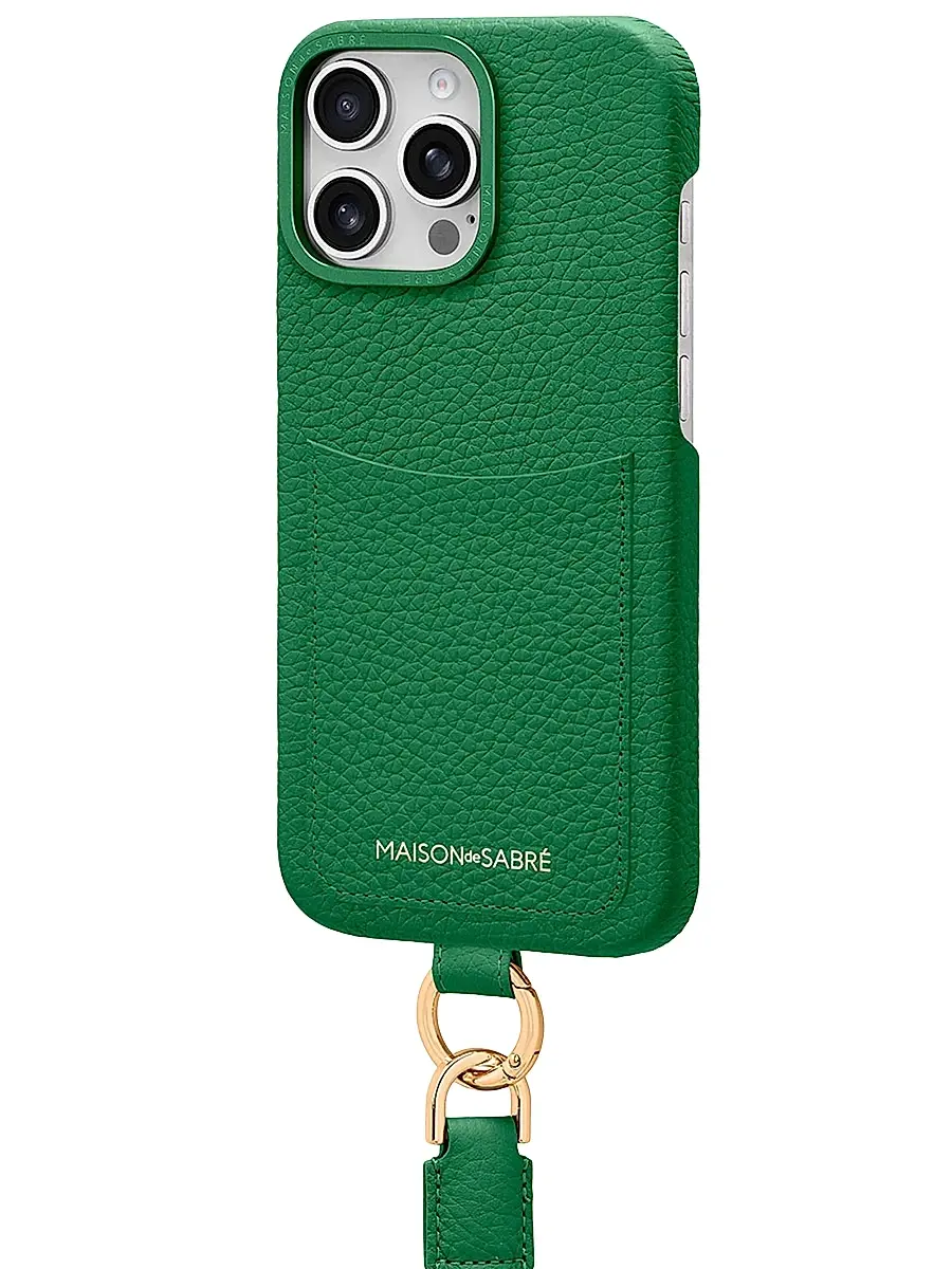 Maison de Sabre Sling Phone Case (iPhone 16 Pro) - Emerald Green | Thumbnail 4 Maison de Sabre Sling Phone Case (iPhone 16 Pro) - Emerald Green | Thumbnail 4