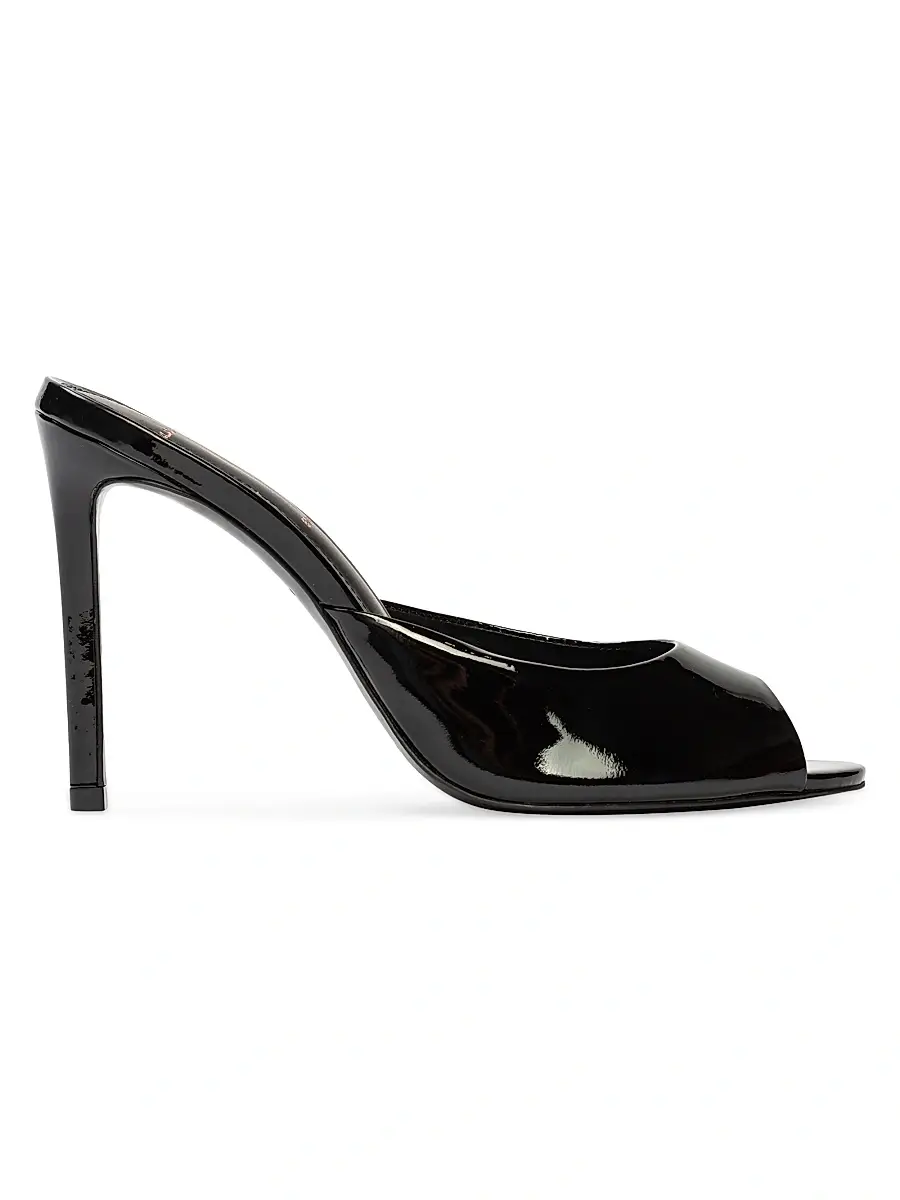 Black Suede Studio Women's Alessia Patent Mules - Black Patent | Image 1 Black Suede Studio Women's Alessia Patent Mules - Black Patent | Image 1