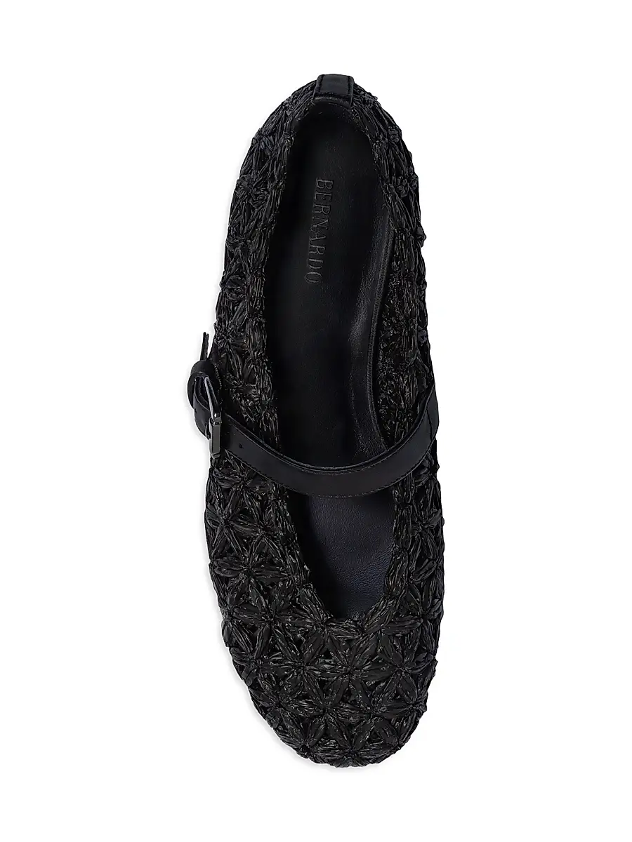 Bernardo Women's Borden Raffia Mary Jane Flats | Thumbnail 3 Bernardo Women's Borden Raffia Mary Jane Flats | Thumbnail 3