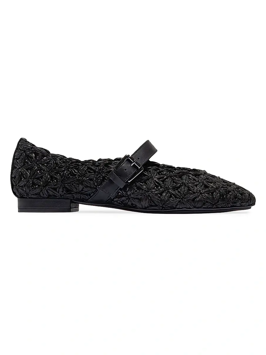 Bernardo Women's Borden Raffia Mary Jane Flats