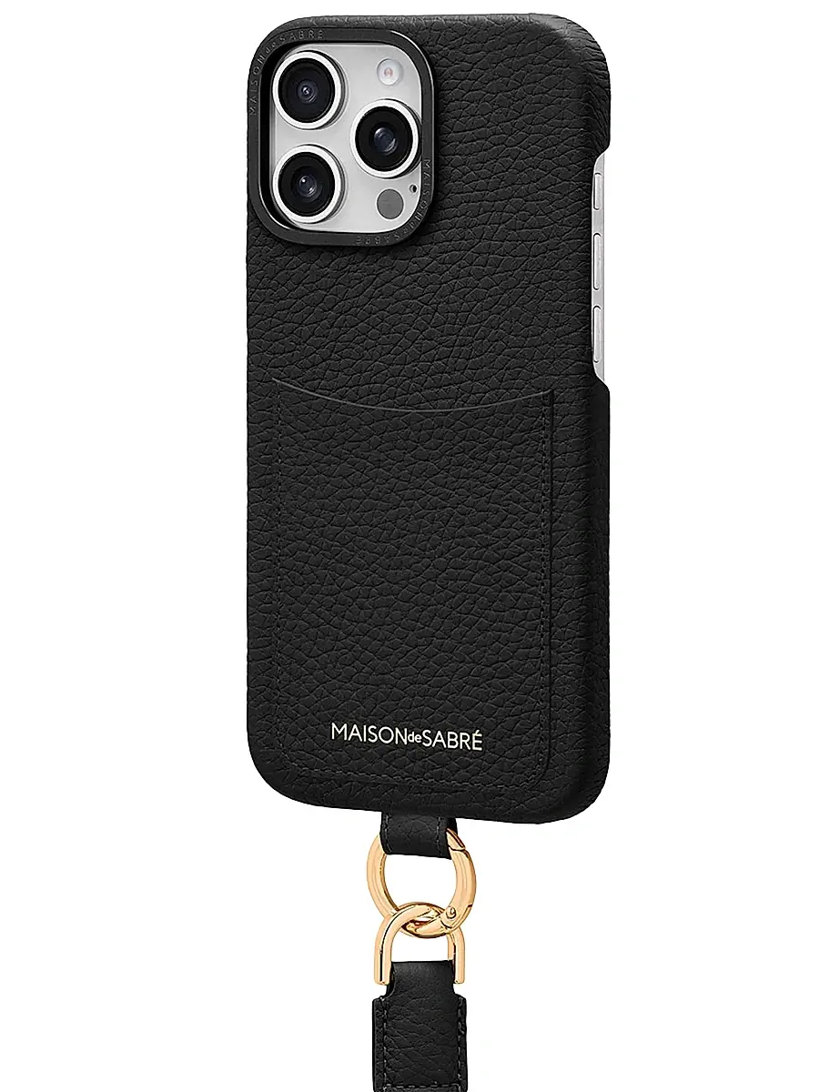 Maison de Sabre Sling Phone Case (iPhone 16 Pro Max) - Black Caviar | Thumbnail 4 Maison de Sabre Sling Phone Case (iPhone 16 Pro Max) - Black Caviar | Thumbnail 4
