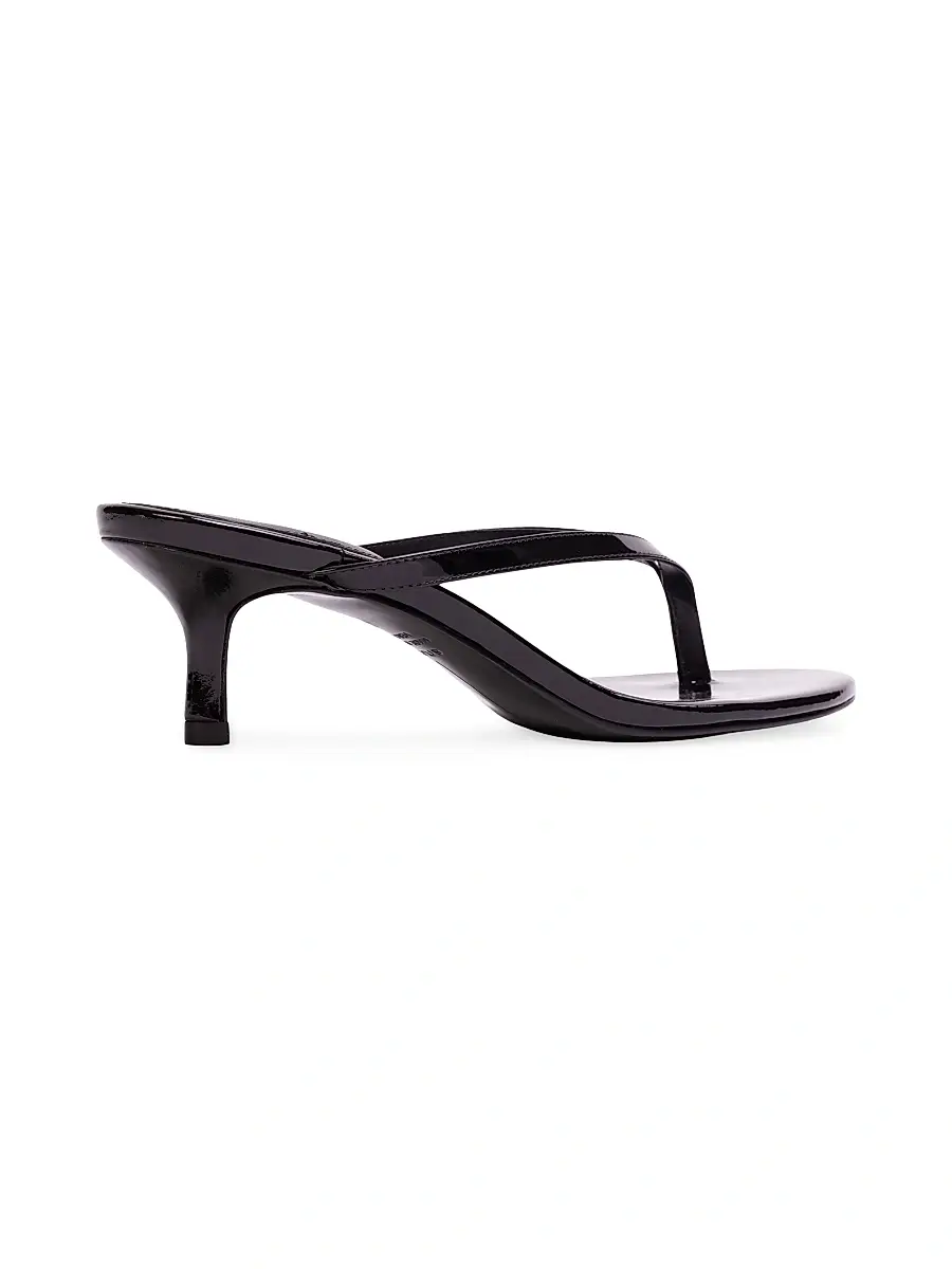 Black Suede Studio Women's Tash 50MM Patent Sandals - Black Patent | Thumbnail 3 Black Suede Studio Women's Tash 50MM Patent Sandals - Black Patent | Thumbnail 3