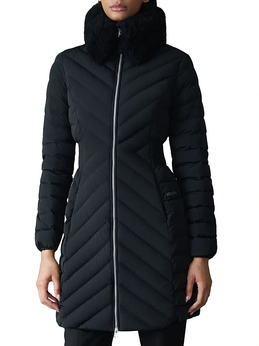 Mackage Women's Lyris Shearling-Trim Down Coat | Thumbnail 2
