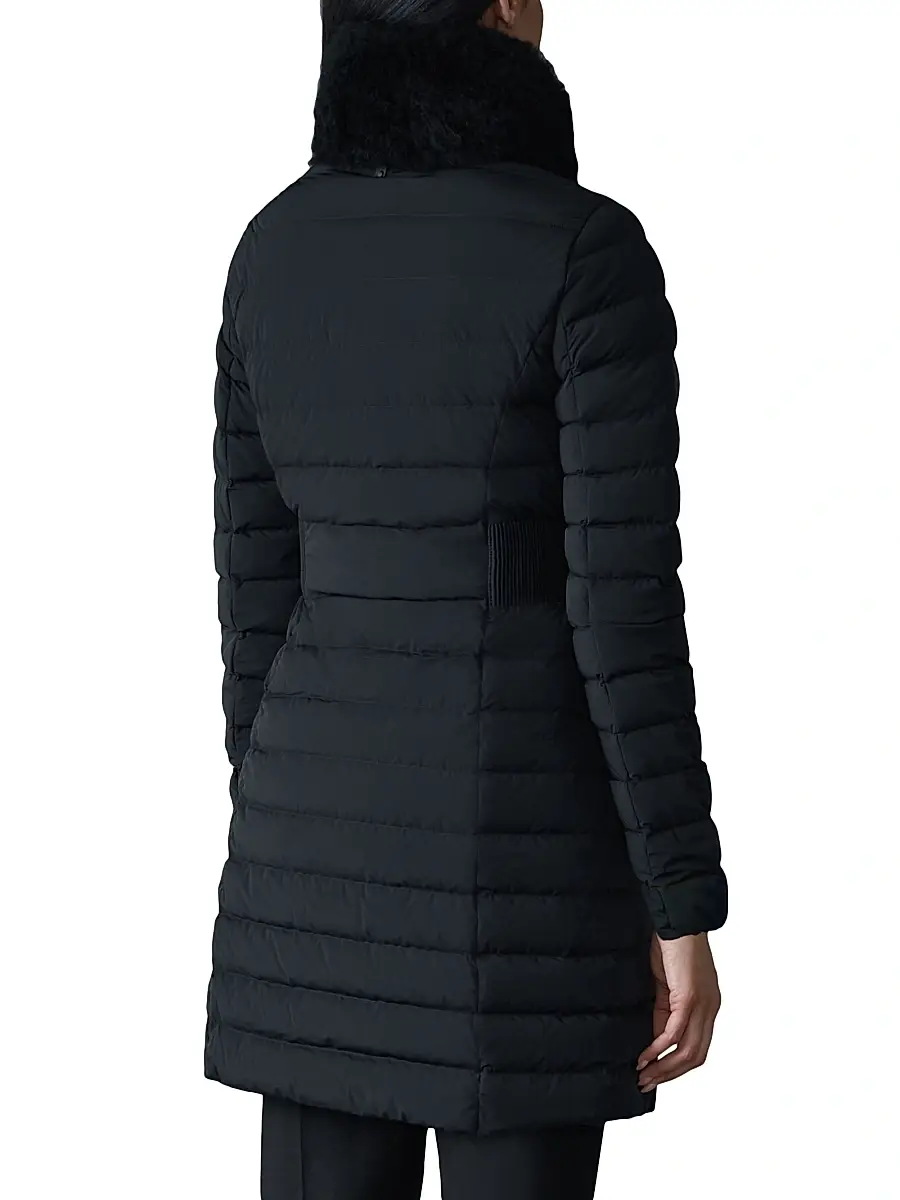 Mackage Women's Lyris Shearling-Trim Down Coat | Thumbnail 4