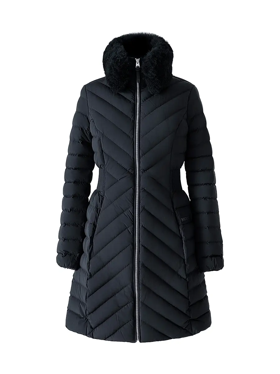 Women's Lyris Shearling-Trim Down Coat Women's Lyris Shearling-Trim Down Coat