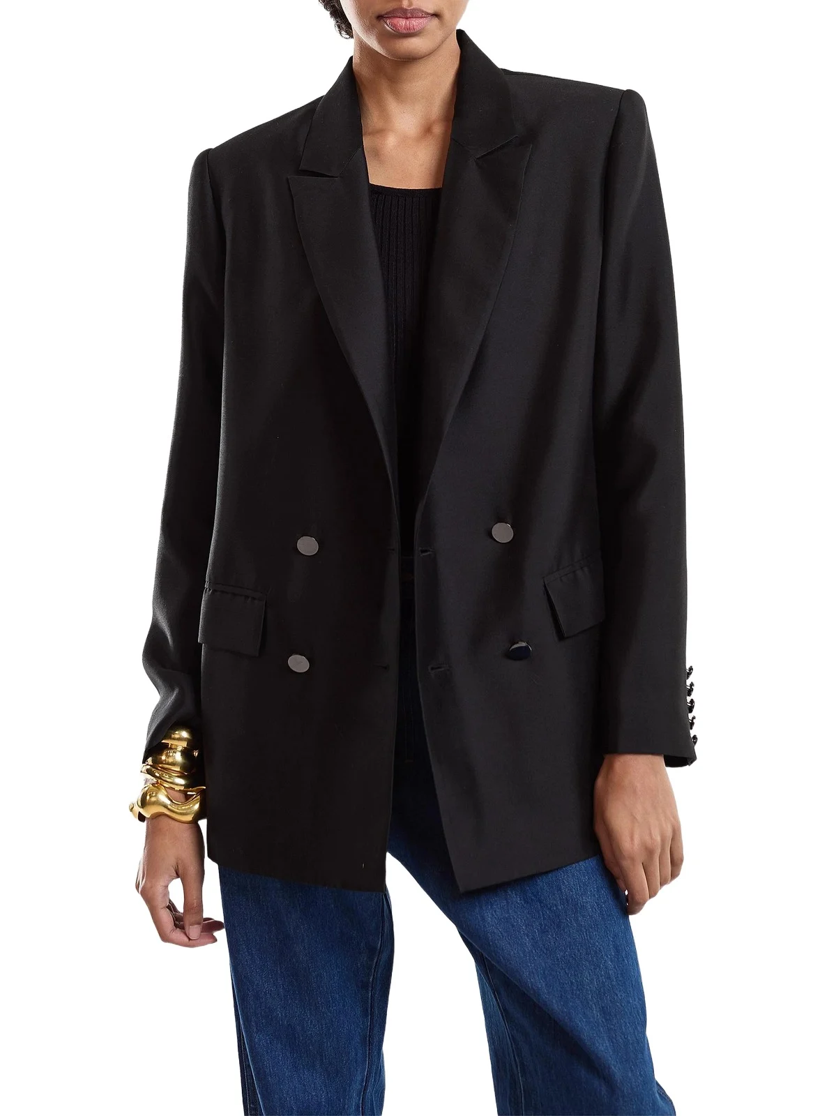 Women's The Breakers Double-Breasted Wool-Silk Blazer