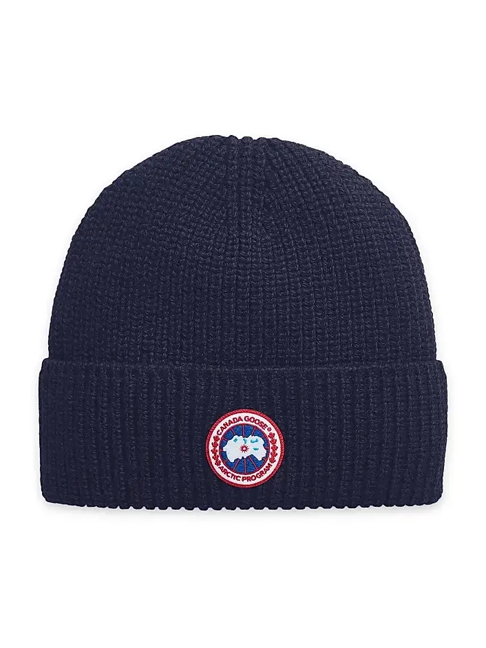 Canada Goose Men's Arctic Logo Patch Wool Beanie