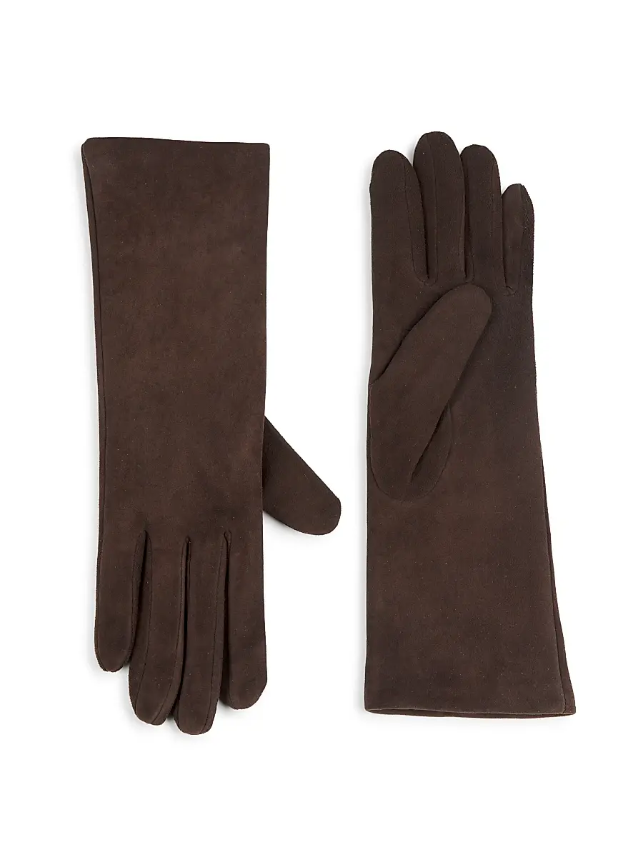 Saks Fifth Avenue Women's Cashmere-Lined Suede Gloves