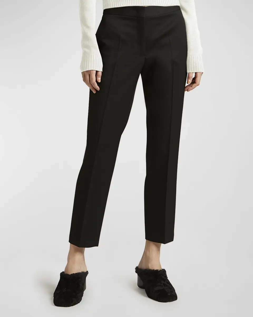 Jil Sander Straight-Leg Ankle Grain De Poudre Trousers | Thumbnail 4 Jil Sander Straight-Leg Ankle Grain De Poudre Trousers | Thumbnail 4