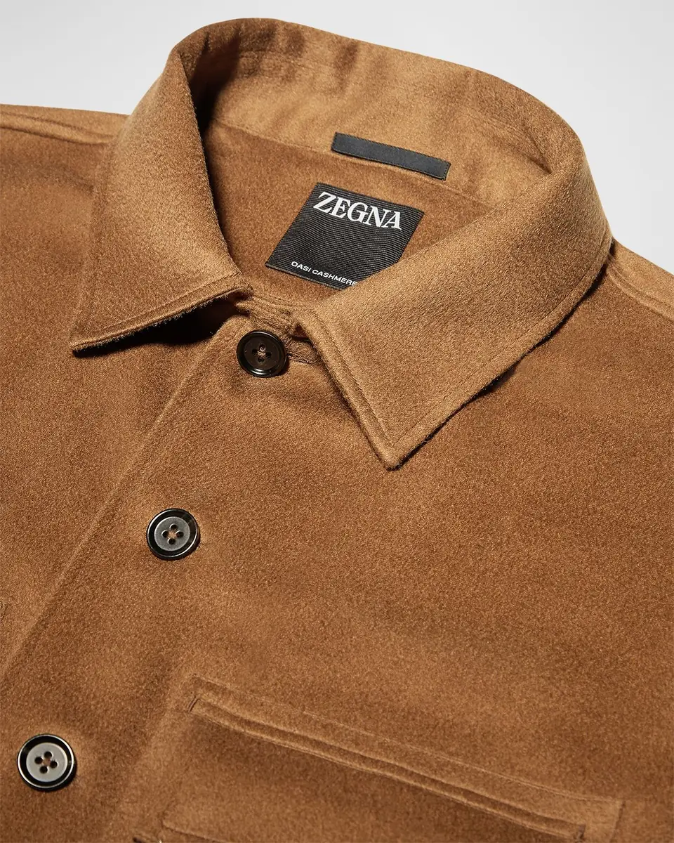 Zegna Men's Cashmere Overshirt | Thumbnail 5 Zegna Men's Cashmere Overshirt | Thumbnail 5