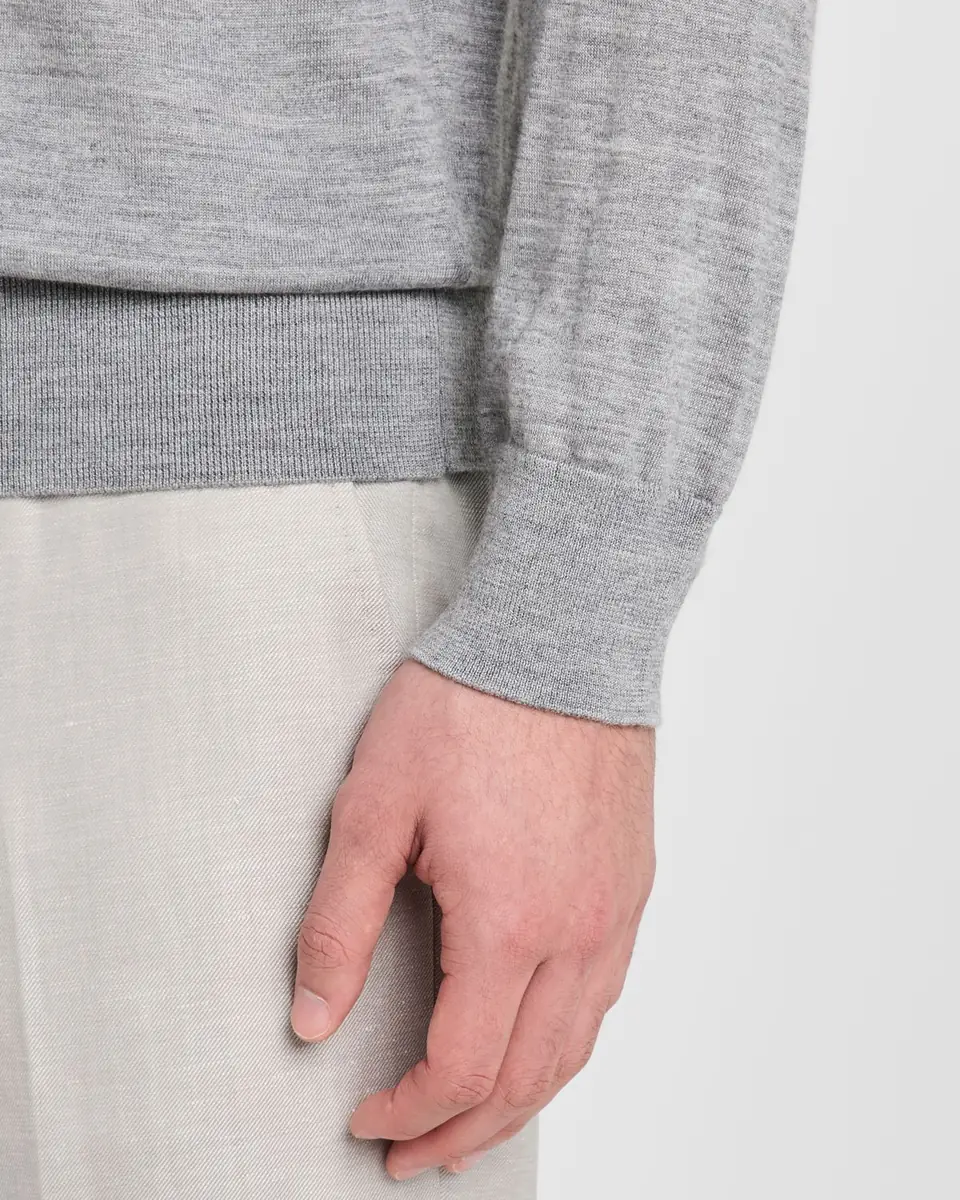 Zegna Men's Cashmere-Silk Polo Shirt | Thumbnail 5