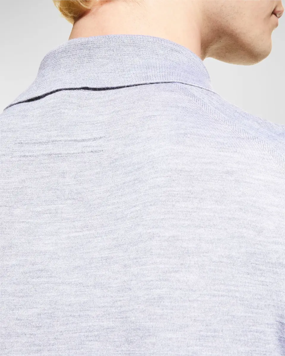 Zegna Men's Cashmere-Silk Polo Shirt | Thumbnail 7