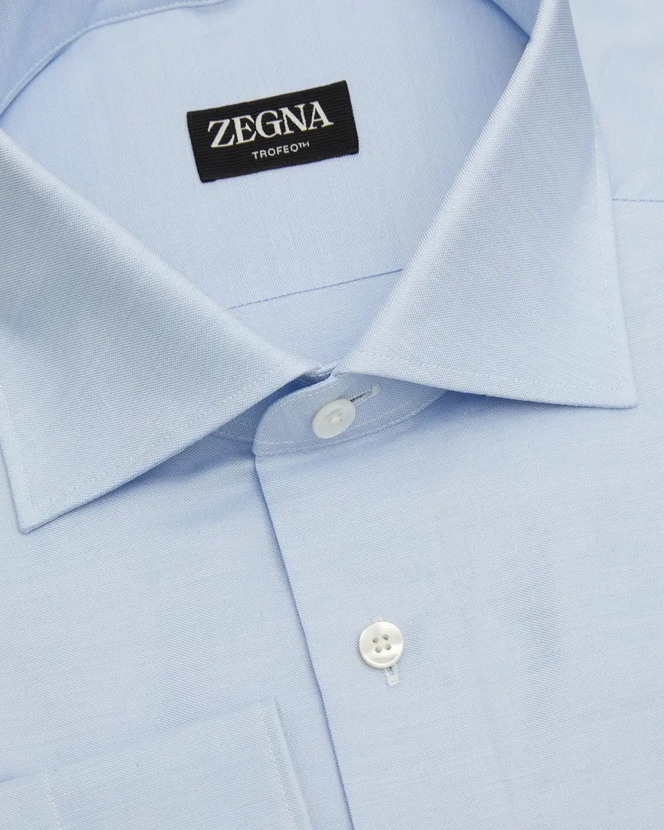 Zegna Men's Trofeo Cotton Dress Shirt | Thumbnail 2 Zegna Men's Trofeo Cotton Dress Shirt | Thumbnail 2