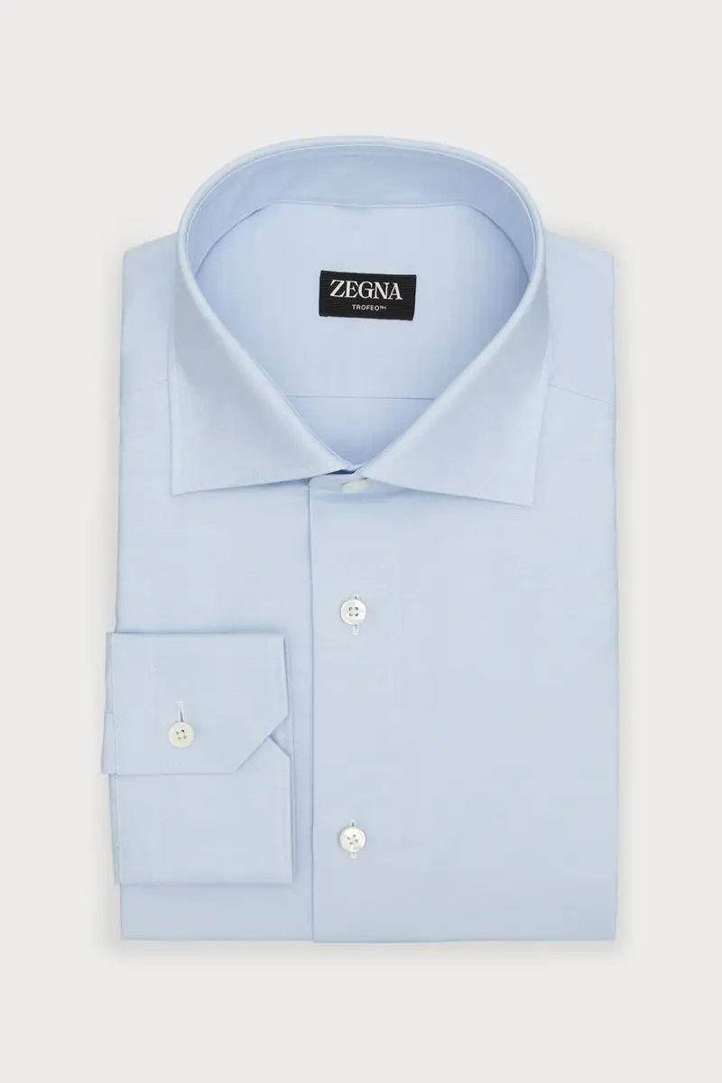 Zegna Men's Trofeo Cotton Dress Shirt | Thumbnail 4 Zegna Men's Trofeo Cotton Dress Shirt | Thumbnail 4