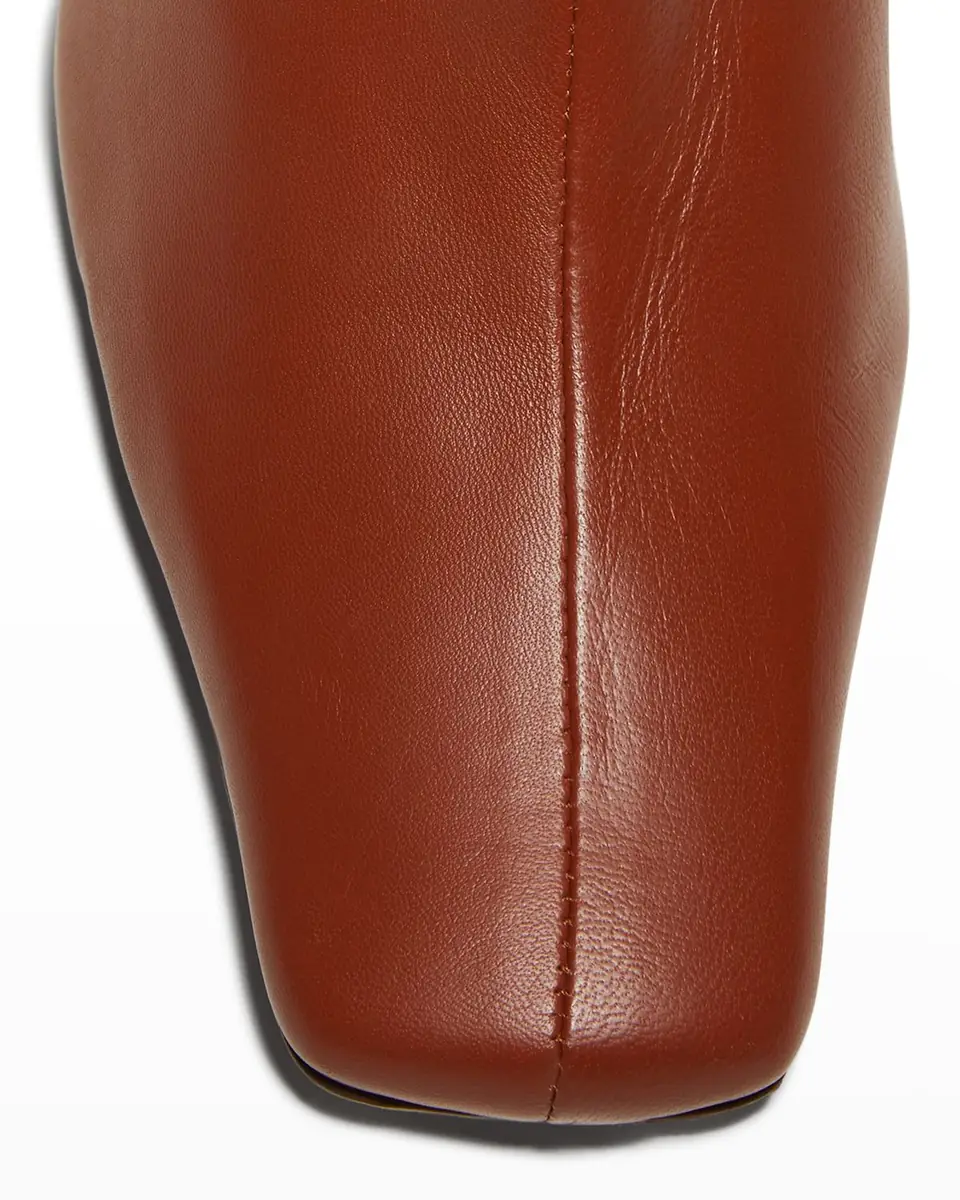 Staud Wally Leather Square-Toe Ankle Booties | Thumbnail 5