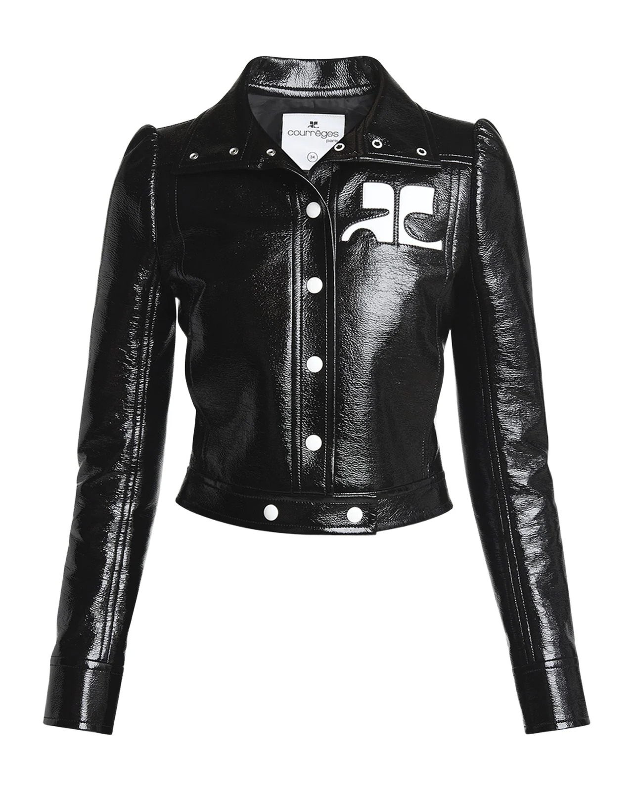 Textured Vinyl Crop Jacket