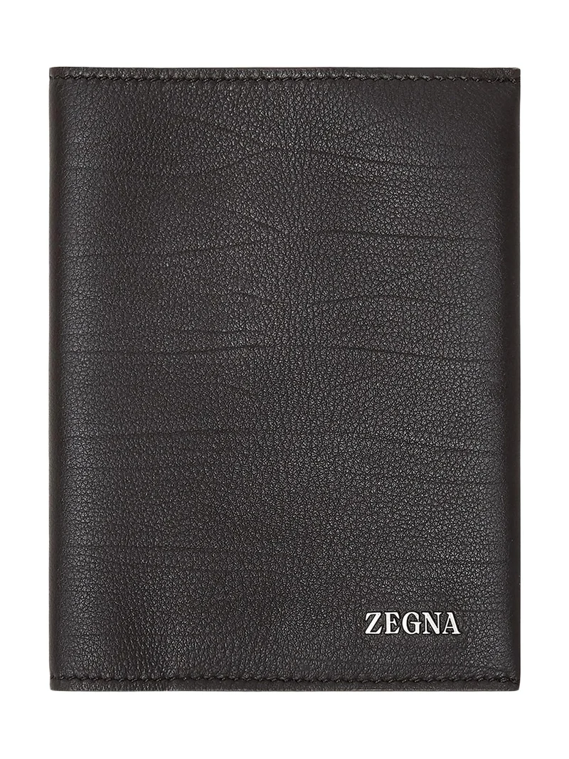 Zegna Men's Secondskin Leather Passport Case