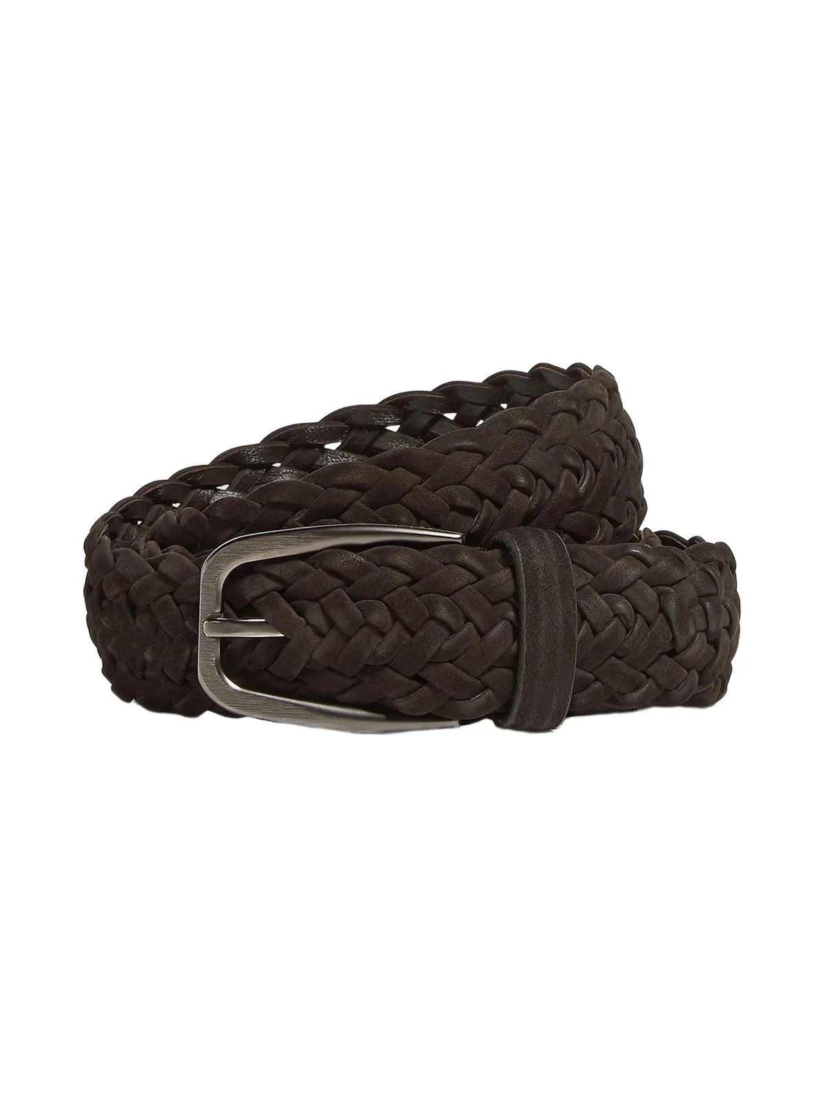 Zegna Men's Braided Leather Belt