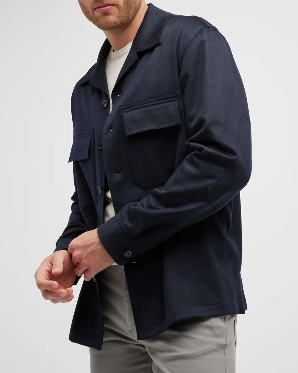 ZEGNA Men's Cashmere Overshirt | Thumbnail 7 ZEGNA Men's Cashmere Overshirt | Thumbnail 7