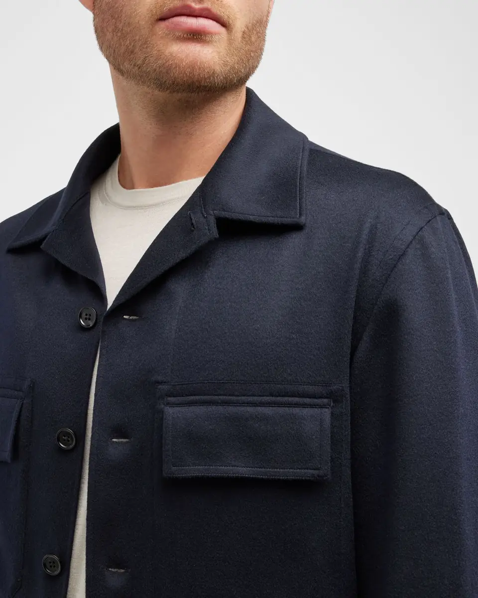 ZEGNA Men's Cashmere Overshirt | Thumbnail 8 ZEGNA Men's Cashmere Overshirt | Thumbnail 8