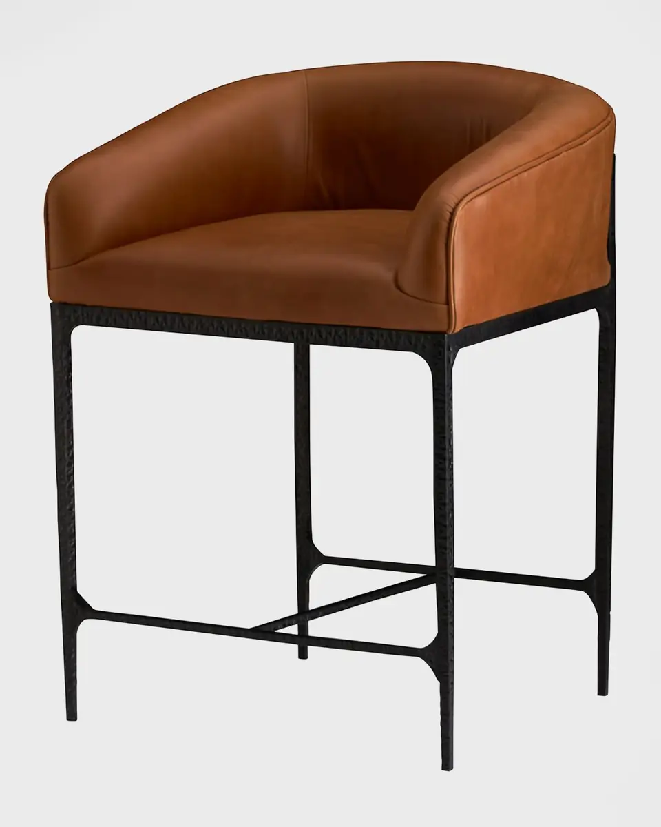Arteriors Osbourne Leather 26.5" Counter Stool | Thumbnail 2