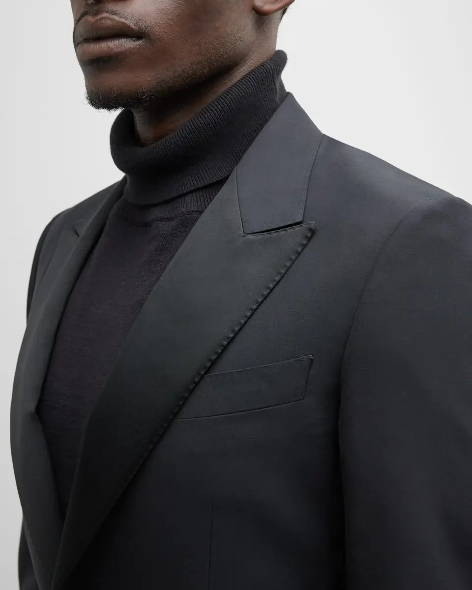Zegna Men's Sartorial Wool and Silk Tuxedo | Thumbnail 6 Zegna Men's Sartorial Wool and Silk Tuxedo | Thumbnail 6