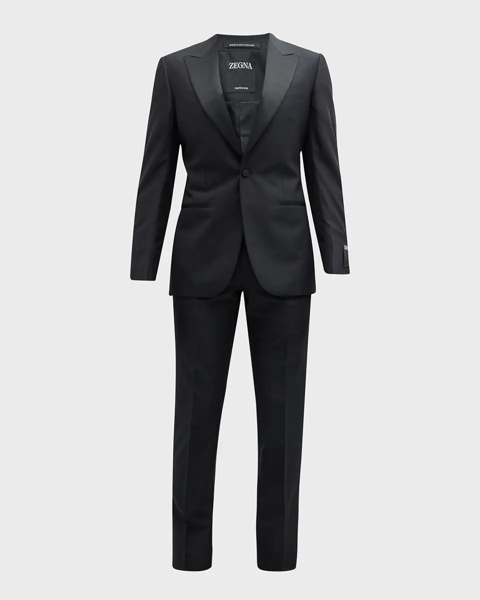 Zegna Men's Sartorial Wool and Silk Tuxedo | Thumbnail 9 Zegna Men's Sartorial Wool and Silk Tuxedo | Thumbnail 9