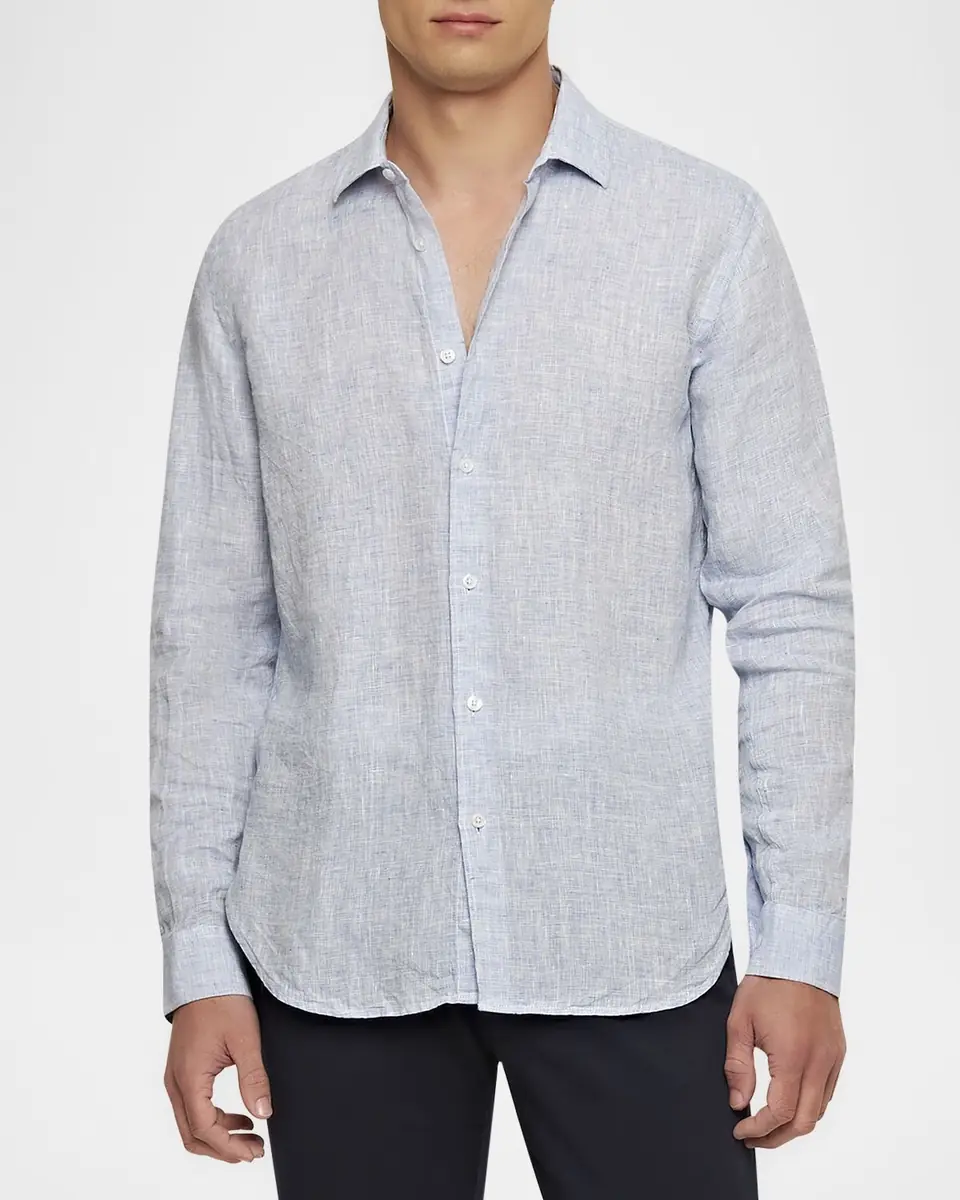 Orlebar Brown Men's Giles Linen Sport Shirt | Thumbnail 4 Orlebar Brown Men's Giles Linen Sport Shirt | Thumbnail 4