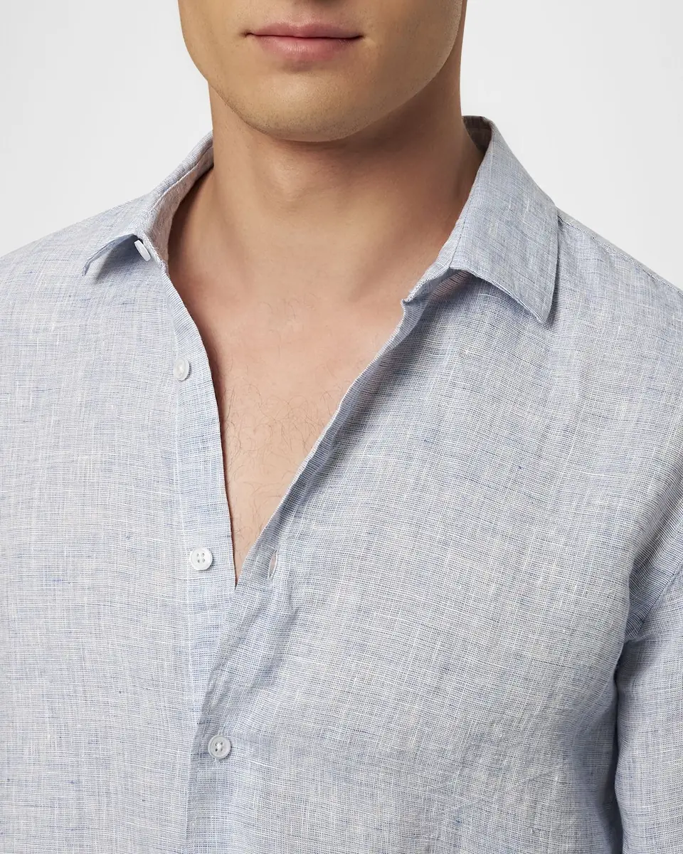 Orlebar Brown Men's Giles Linen Sport Shirt | Thumbnail 5 Orlebar Brown Men's Giles Linen Sport Shirt | Thumbnail 5