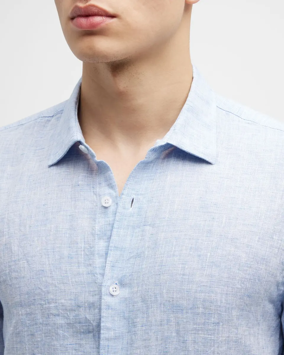 Orlebar Brown Men's Giles Linen Sport Shirt | Thumbnail 7 Orlebar Brown Men's Giles Linen Sport Shirt | Thumbnail 7