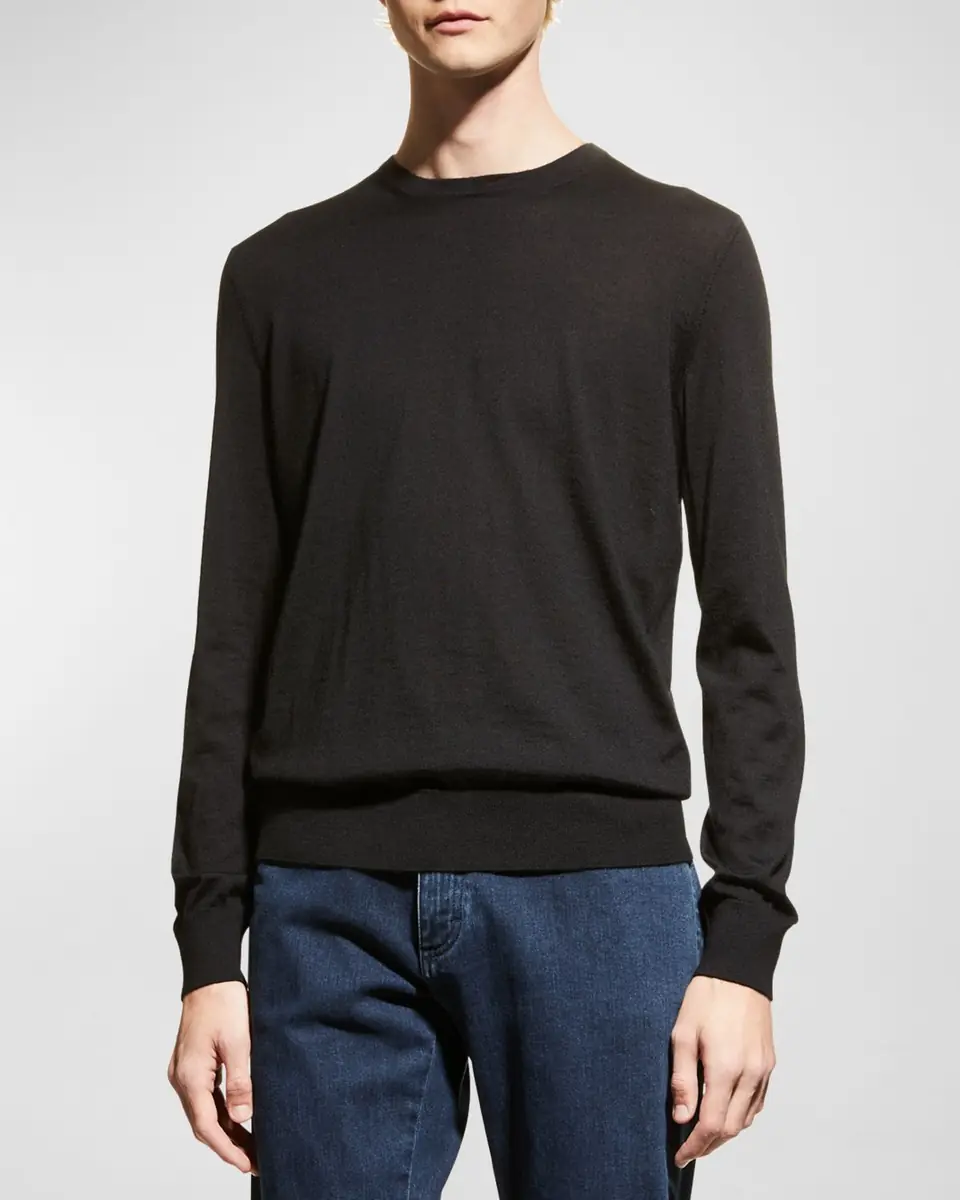 Zegna Men's Cashmere Crewneck Sweater | Thumbnail 4