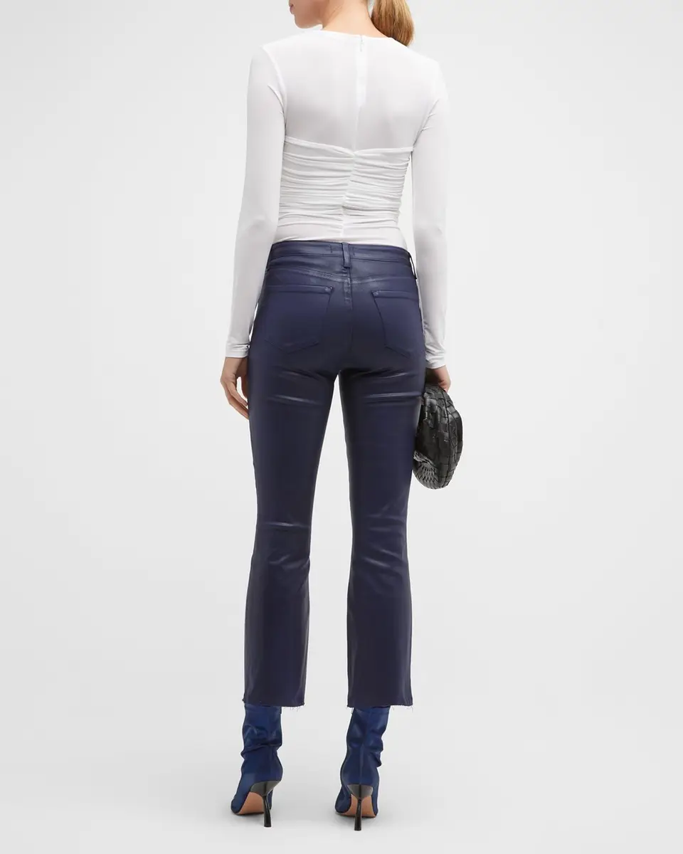 L'Agence Kendra High-Rise Coated Crop Flare Jeans | Thumbnail 4 L'Agence Kendra High-Rise Coated Crop Flare Jeans | Thumbnail 4