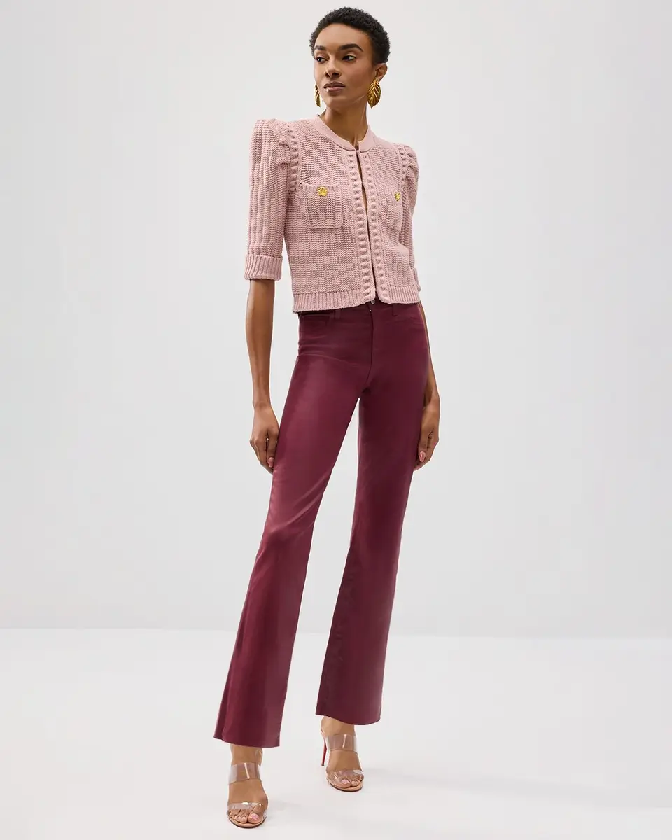 L'Agence Kendra High-Rise Coated Crop Flare Jeans | Thumbnail 5 L'Agence Kendra High-Rise Coated Crop Flare Jeans | Thumbnail 5