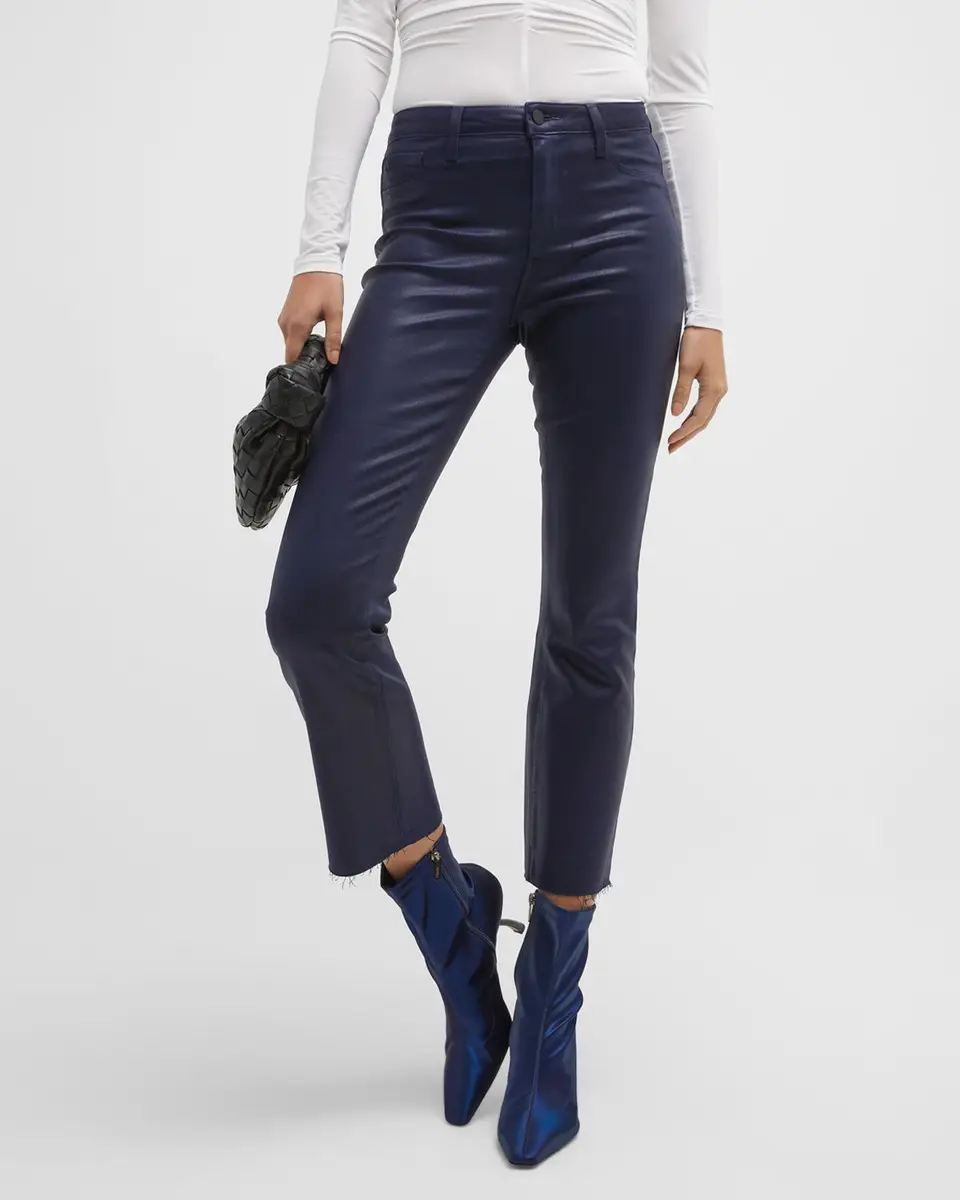 L'Agence Kendra High-Rise Coated Crop Flare Jeans | Thumbnail 8 L'Agence Kendra High-Rise Coated Crop Flare Jeans | Thumbnail 8