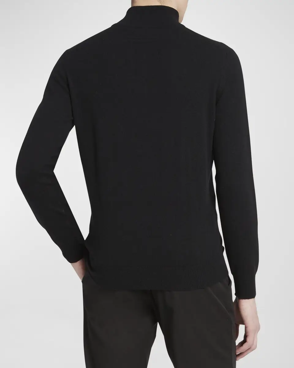 Zegna Men's Cashmere Quarter-Zip Sweater | Thumbnail 6 Zegna Men's Cashmere Quarter-Zip Sweater | Thumbnail 6