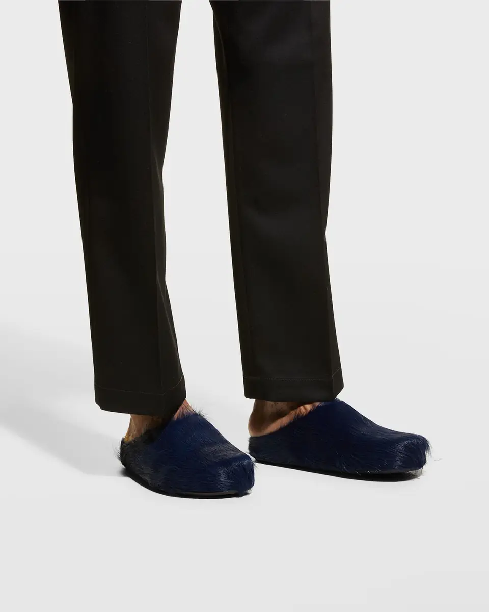 Marni Men's Fussbett Calf Hair Sabot Mules | Thumbnail 2