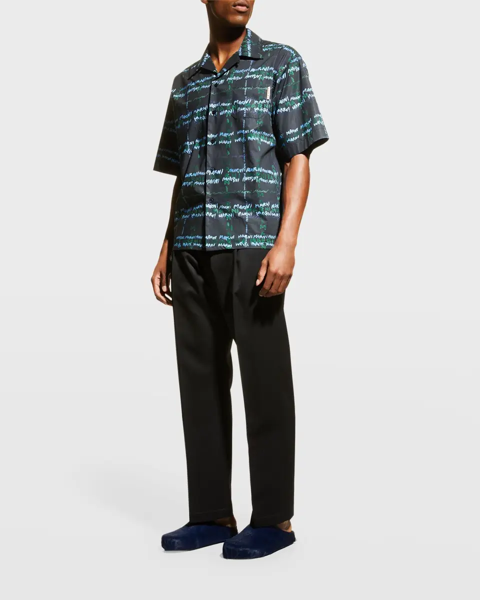 Marni Men's Fussbett Calf Hair Sabot Mules | Thumbnail 4