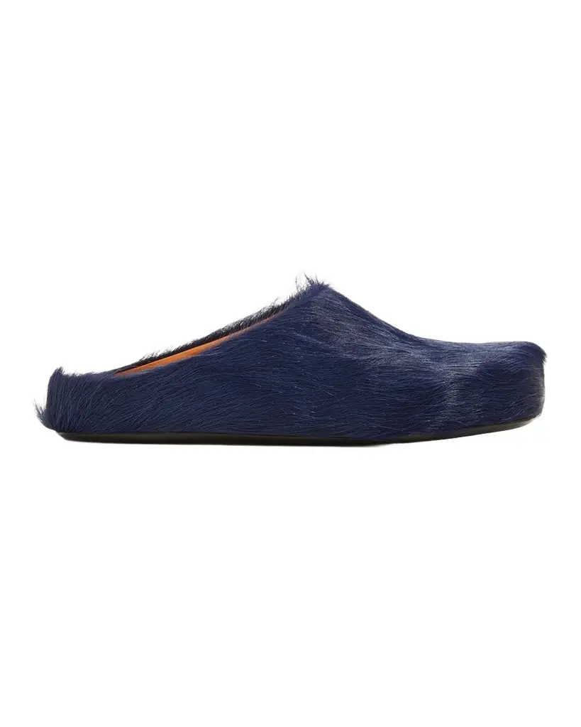 Marni Men's Fussbett Calf Hair Sabot Mules | Image 1 Marni Men's Fussbett Calf Hair Sabot Mules | Image 1