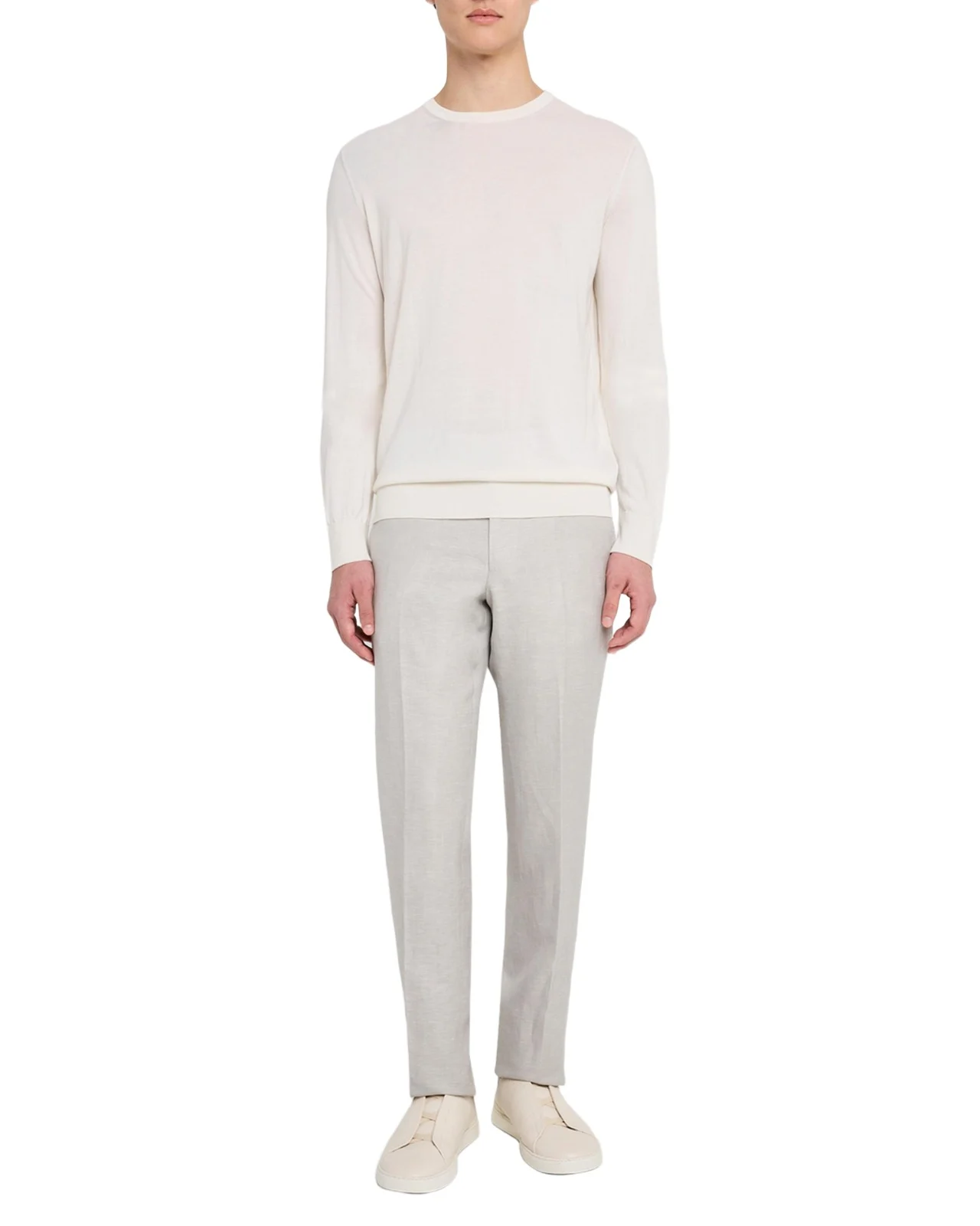 Zegna Men's Cashmere Crewneck Sweater
