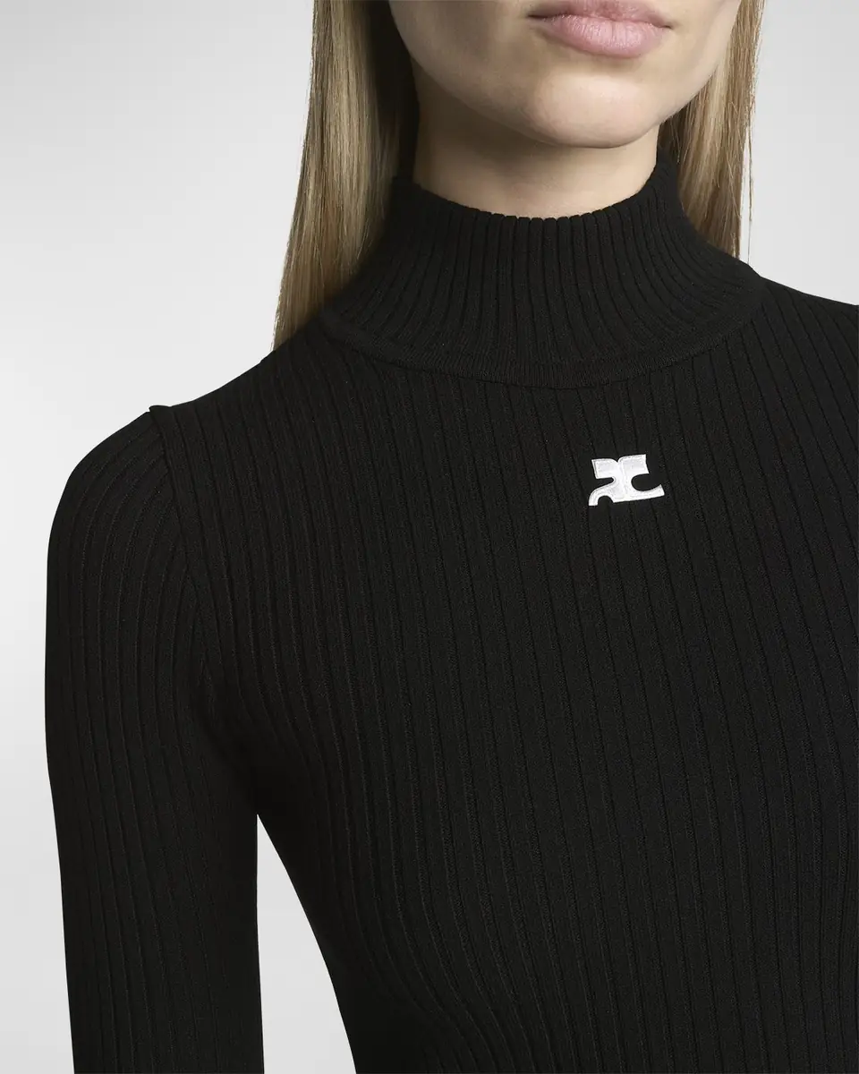 Courrèges Turtleneck Long-Sleeve Rib Sweater | Thumbnail 5 Courrèges Turtleneck Long-Sleeve Rib Sweater | Thumbnail 5