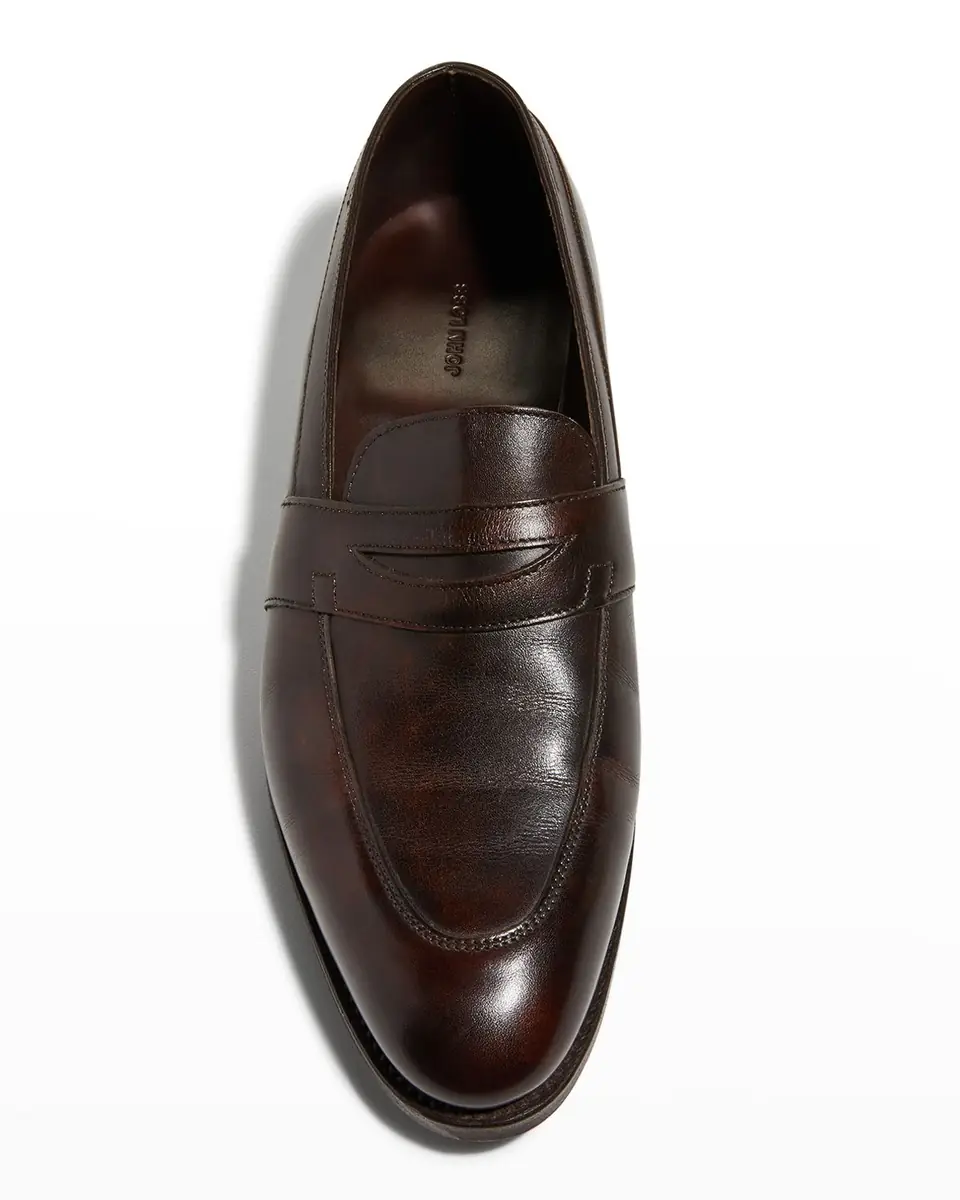 John Lobb Men's Adley Leather Penny Loafers | Thumbnail 3 John Lobb Men's Adley Leather Penny Loafers | Thumbnail 3