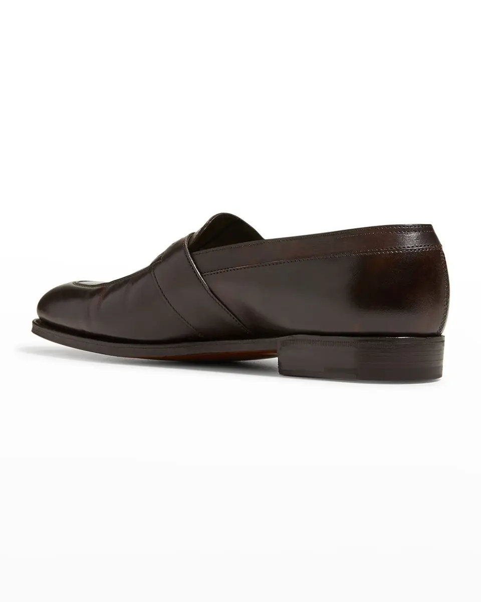 John Lobb Men's Adley Leather Penny Loafers | Thumbnail 4 John Lobb Men's Adley Leather Penny Loafers | Thumbnail 4