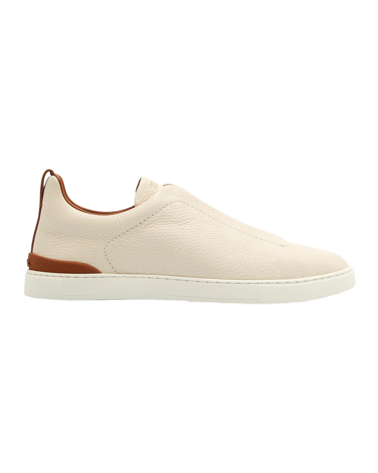 Zegna Men's Triple Stitch Deerskin Leather Sneakers | Thumbnail 1 Zegna Men's Triple Stitch Deerskin Leather Sneakers | Thumbnail 1