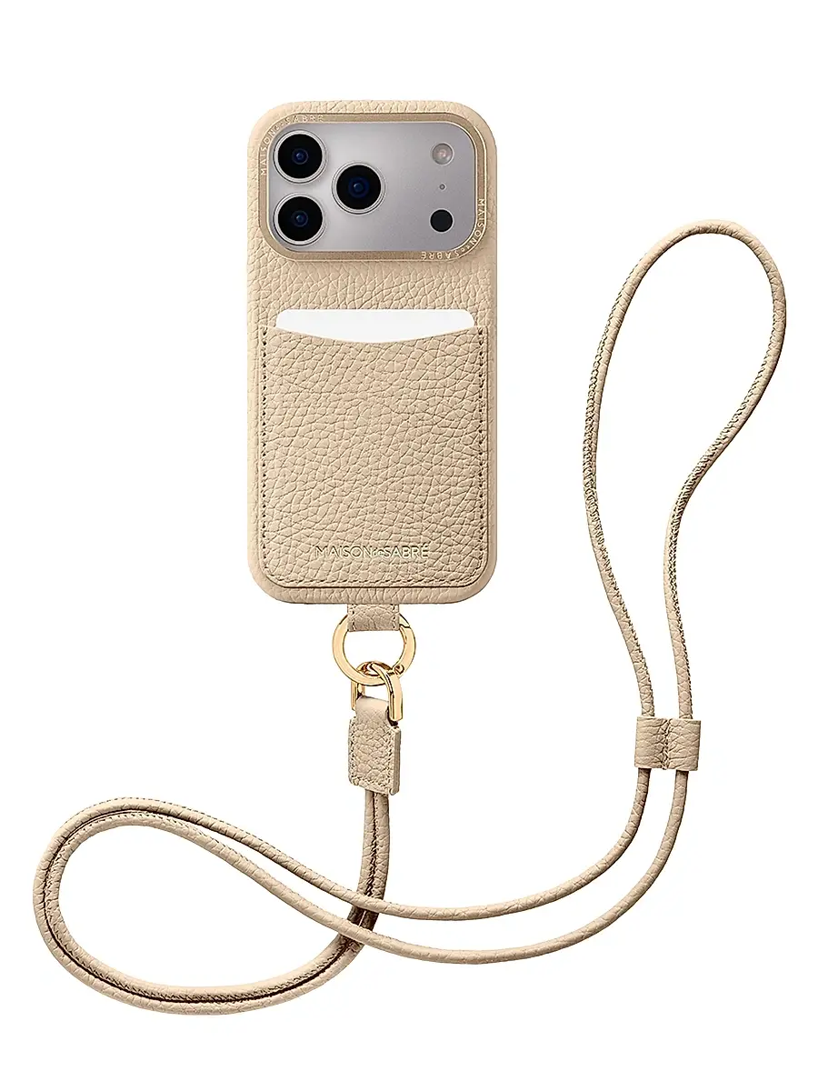 MAISON de SABRÉ Sling Phone Case (iPhone 17 Pro) - Saharan Nude | Image 1 MAISON de SABRÉ Sling Phone Case (iPhone 17 Pro) - Saharan Nude | Image 1
