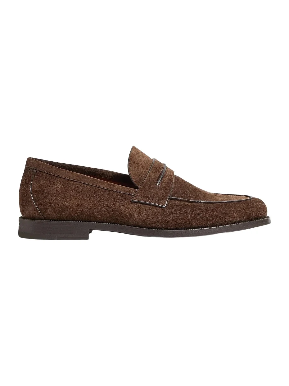 Zegna Men's Suede Mocassin Corso Loafers